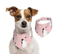 Pingouins Étoiles Oiseau de mer,Bandanas pour Chien, écharpe en Coton, Bavoirs réglables pour Animaux de Compagnie,S