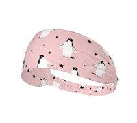 Pingouins Étoiles Oiseau de mer,Bandeau de Sport Unisexe, Bandeau élastique Multi-usages pour Cheveux