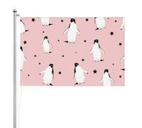 Pingouins Étoiles Oiseau de mer,Drapeau de jardin, bannière décorative, drapeau double face, 2 x 3 pieds, pour extérieur et intérieur