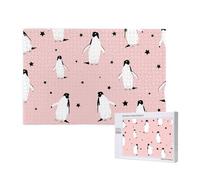 Pingouins Étoiles Oiseau de mer,Puzzle Familial en Bois de 1 000 pièces pour Adultes et Adolescents, décoration d'intérieur