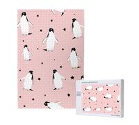 Pingouins Étoiles Oiseau de mer,Puzzle Familial en Bois de 1 000 pièces pour Adultes et Adolescents