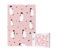 Pingouins Étoiles Oiseau de mer,Puzzle Familial en Bois de 300 pièces pour Adultes et Adolescents
