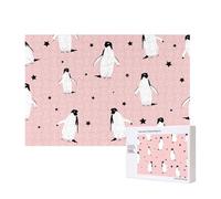 Pingouins Étoiles Oiseau de mer,Puzzle Familial en Bois de 300 pièces pour Adultes et Adolescents, décoration d'intérieur