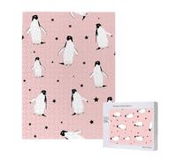 Pingouins Étoiles Oiseau de mer,Puzzle Familial en Bois de 500 pièces pour Adultes et Adolescents