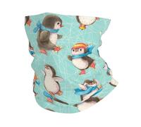 Pingouins Mignons, Animaux d'hiver, Antarctique, Drôles Écharpe Tube Séchage Rapide Écharpe Demi-Visage Étanche À La Poussière Bandana pour Cyclisme Femme Extérieur 25X50Cm