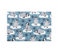 Pingouins Mignons et Flocons de Neige, Puzzle de 1000 pièces en Bois, Jeu Familial, décoration Murale pour Adultes et Adolescents