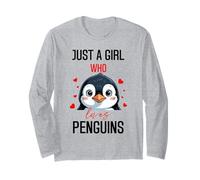 Pingouins pour Filles Just A Girl Who Loves Penguins Manche Longue