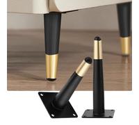 pingping1991 4 Pcs Pieds de Meubles Réglables,Pieds D'armoire Cône Métal Pieds de Canapés Remplacement Jambe de Support Table Basse pour Armoires Canapés Meubles TV Chaises
