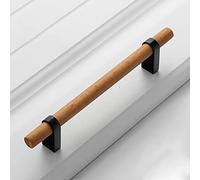 pingping1991 Poignée De Meubles En Bois, Poignées de Tiroir Bouton de Porte de Placard Poignées en Barres en T Boutons de portes pour Placards Tiroir Armoire,1 Pièce(Color:B,Size:Hole Space 128mm)