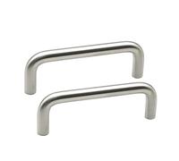 pingping1991 Poignée De Meubles poignées de Placard Barres Bouton de Porte de Placard Tirer la Poignée du Cabinet,Acier Inoxydable brossé,pour tiroir Porte Armoire Cuisine,2 pcs (Hole Center 100mm)