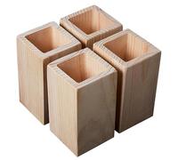 pingping1991 Rehausseur Pieds de lit,4 Pièces Rassembleurs De Tables en Bois Élévateur De Bureau,Antidérapantes, pour DIY Canapé Chaise Table Armoire,Charge 1000Kg