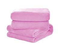 PINGSANL Couverture Canape 120 x 150 cm Douce et Épaisse Plaid Couverture Polaire Flanelle en Microfibre Respirante pour Lits, Canapés, Chaises et Divans, Rose