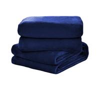 PINGSANL Couverture Canape 120 x 150 cm Douce et Épaisse Plaid Couverture Polaire Flanelle en Microfibre Respirante pour Lits, Canapés, Chaises et Divans, Bleu Marine