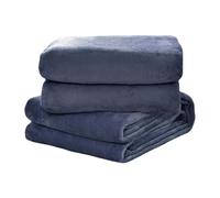 PINGSANL Couverture Canape 130 x 180 cm Douce et Épaisse Plaid Couverture Polaire Flanelle en Microfibre Respirante pour Lits, Canapés, Chaises et Divans, Gris Foncé