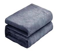 PINGSANL Couverture Douillette 145 x 170 cm Moelleux Plaid Doux Couverture Chaude pour Toutes Les Saisons, Gris Foncé