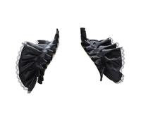 PINGSHI Boutique UK Col haussé d'épaules gothique steampunk pirate manches châle élégant Mardi Gras et accessoire de costume de cosplay for femme(Svart)