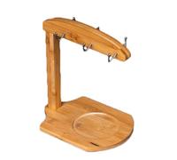 PINGSHI Boutique UK Porte-Tasses en Bambou à 6 Crochets, Support Tasses café Bois Massif Naturel, Design Original Six Branches for Plan de Travail