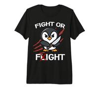 Pinguin Antarktis Seevogel Combat Ou Vol Humour Pinguin T-Shirt Haut de Gamme