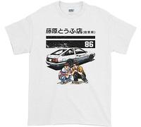 pingXU1973 Initial D Itsuki Fujiwara Tofu Shop GT86 AE86 T-Shirt T-Shirts à Manches Courtes(Medium)