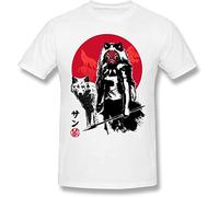 pingXU1973 Men's Princess Mononoke Short Sleeve T-Shirt White T-Shirts à Manches Courtes(Large)
