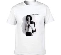 pingXU1973 Patti Smith Hses Sht-Sleeved T-ShirtWhite T-Shirts à Manches Courtes(Small)