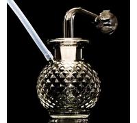 PINGZHI Mini Bong Tuyau de Verre Tuyau de Fissure Tuyau d'huile Dab Rig Tuyau de Verre brûleur à mazout Dab Bong Huile Bong Bong Petit (Taille: 3)