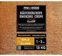 PINI 13 kg de chips de fumage aulne sans écorce 1-3 mm Smoking Chips copeaux de fumage