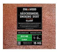 PINI 15 kg Copeaux de fumage en chêne 1-3 mm