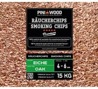 PINI 15 Kg de chips de fumage chêne 4-6 mm Smoking Chips copeaux de fumage