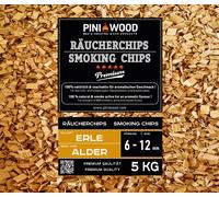 PINI 5 kg de chips de fumage aulne sans écorce 6-12 mm Smoking Chips copeaux de fumage 18 litres