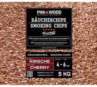 PINI 5 kg de chips de fumage cerise 4-6 mm Smoking Chips copeaux de fumage 18 litres