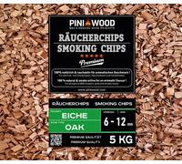PINI 5 Kg de chips de fumage chêne 6-12 mm Smoking Chips copeaux de fumage 18 litres