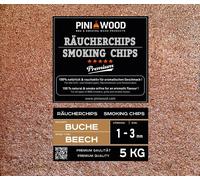PINI 5 kg de chips de fumage en hêtre 1-3 mm Smoking Dust copeaux de fumage 18 litres