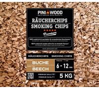 PINI 5 Kg de chips de fumage en hêtre 6-12 mm Smoking Chips copeaux de fumage 18 litres