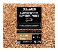 PINI 5 kg de copeaux de fumage en hêtre 4-6 mm 18 l