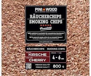 PINI 800 g de copeaux de fumage cerise 4-6 mm Copeaux de fumage