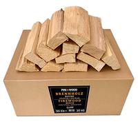 PINI Bois de barbecue sans écorce - Hêtre - 20 kg - Bois de chauffage - 30 à 33 cm - Pour four à pizza, barbecue, fumoir, cheminée, brasero