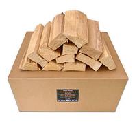 PINI Bois de barbecue sans écorce - hêtre - 20 kg - Bois de chauffage d'environ 25 cm pour four à pizza, barbecue, fumoir, cheminée, brasero