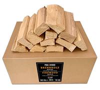 PINI Bois de chauffage pour barbecue sans écorce - 10 kg - 30-33 cm - Pour four à pizza, fumoir, cheminée, brasero