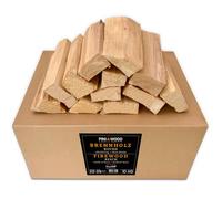 PINI Bois de Chauffage pour Barbecue sans écorce - 10 kg - d'environ 25 cm - pour Four à Pizza, fumoir, cheminée, brasero
