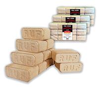 30 kg RUF Briquettes de bois 100 % hêtre pour cheminée, four, barbecue, foyer, bois de chauffage