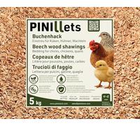 PINI Buchenhack Litière hygiénique sans poussière pour poussins, poules, cailles, clapiers - 5 kg