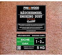 PINI Copeaux de fumage en chêne 1-3 mm 5 kg 18 litres