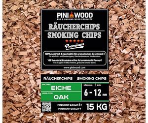 PINI Copeaux de fumage en chêne 6-12 mm 15 kg