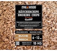 PINI Copeaux de fumage en hêtre - 15 kg - 6-12 mm Smoking Chips copeaux de fumage