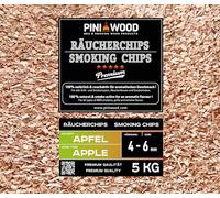 PINI Copeaux de fumage Pomme 4-6 mm Copeaux de fumage 5 kg 18 l
