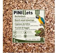 PINI Copeaux de Hêtre 5 kg/20 L - Substrat Grossier Hygiénique Peu Poussiéreux Reptiles Oiseaux Petits Animaux Terrariums