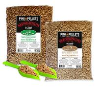 PINI Granulés de bois dur de chêne 15 kg + hêtre 15 kg pour barbecue, fumoir, four à pizza et installations de chauffage