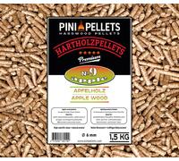 PINI Grillpellets № 9 pomme 1,5 kg BBQ pellets de bois dur pour griller fumer smoken