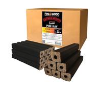 PINI Kay Briquettes en bois de chêne - Carrées - 23 cm de long - Avec trou de traction - 30 kg - Briquettes de bois de chêne - Cheminée, four, foyer, barbecue